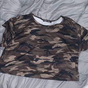 Camo cropped Tshirt